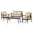 HONOLULU 4PC PE WICKER SET (KD)