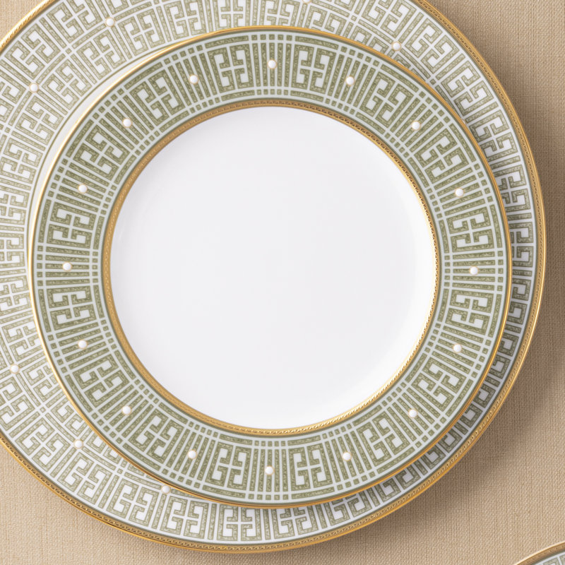 Noritake Infinity Salad Plates, 8-1/2", Green Gold