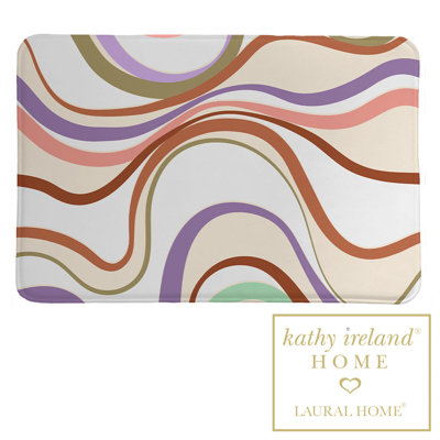 kathy ireland HOME Retro Wave 21" x 34" Memory Foam Rug