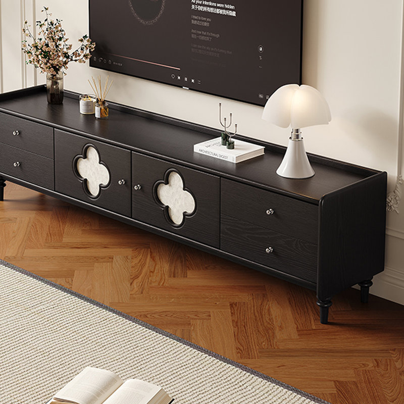 Meuble télé en buis de style rétro