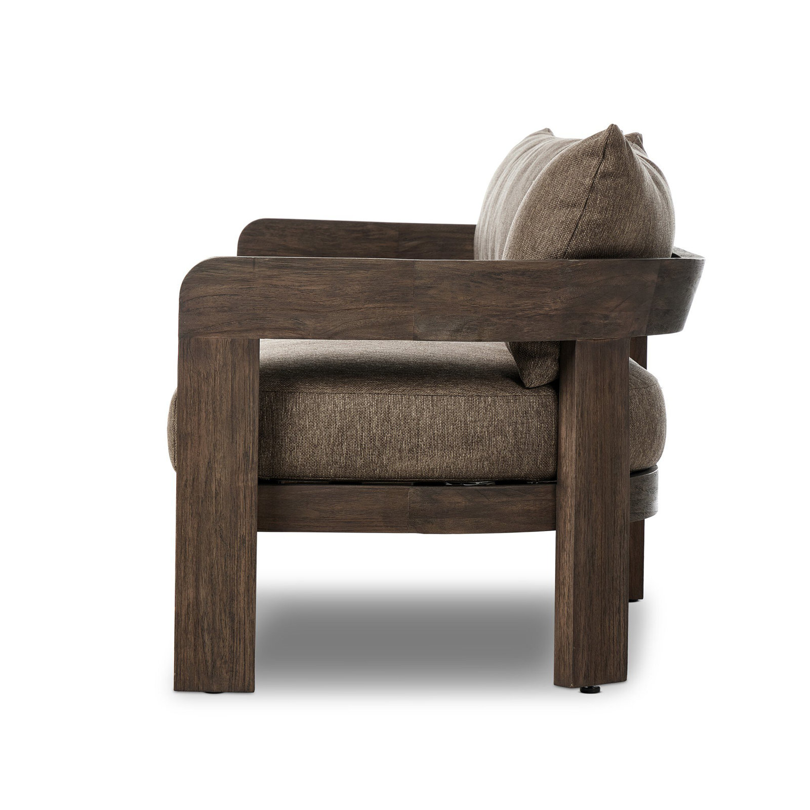 Victorine 96" Teak Outdoor Sofa, Ellor Brown