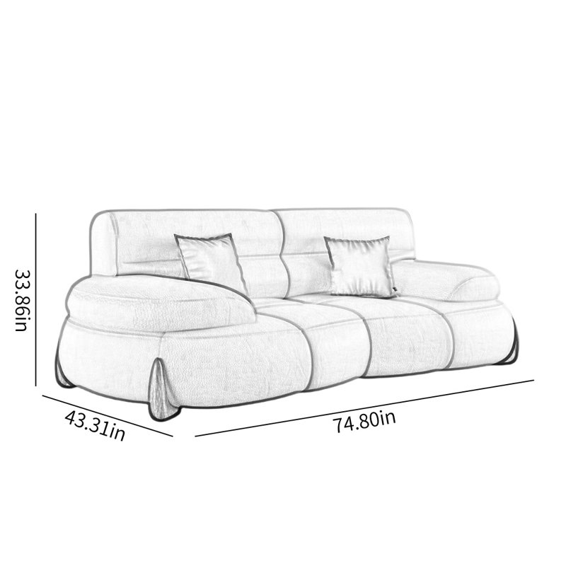 Canapé de luxe moderne à lumière simple