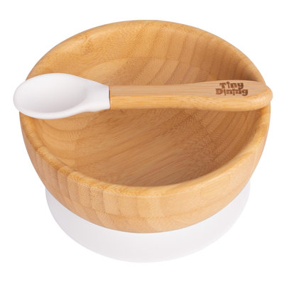 Tiny Dining - Children's Bamboo Suction Bowl& Spoon