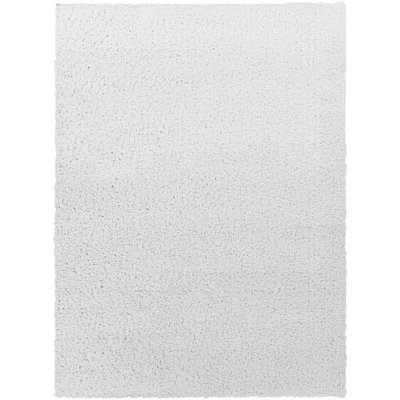 Tapis gris à poils longs Breshonna