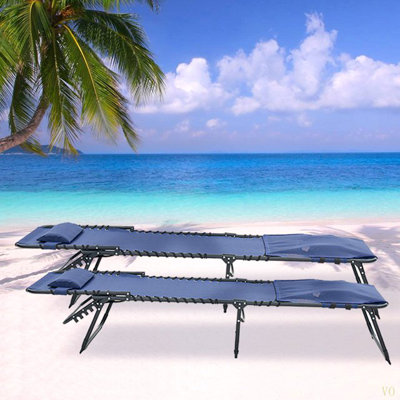Face Down Chaise Lounge Chair 5-Position Adjustable Sunbathing, Foldable Tanning Chair With Face& Arm Holes, Outdoor Recliner Chair For Pool, Beach, Patio, Lawn (2 Pcs)