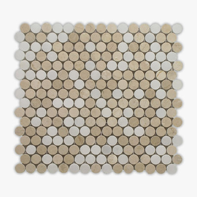 Marble Penny Round Mosaic Wall & Floor Tile
