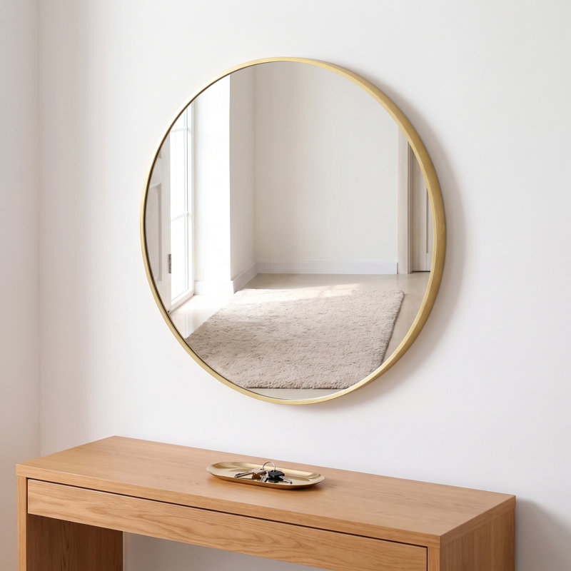 Miroir de salle de bain haute définition, 24'', Doré