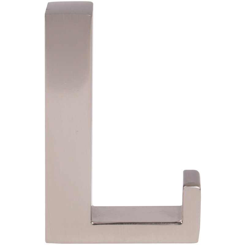 Modern Single Robe Hook - Satin Nickel, Satin Nickel