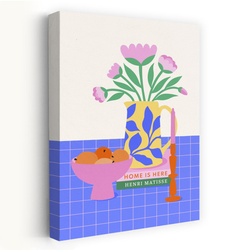 Art contemporain, art floral coloré contemporain, H 24 po x l 16 po