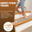Tapis d'escalier pour marches en bois d'intérieur, beige