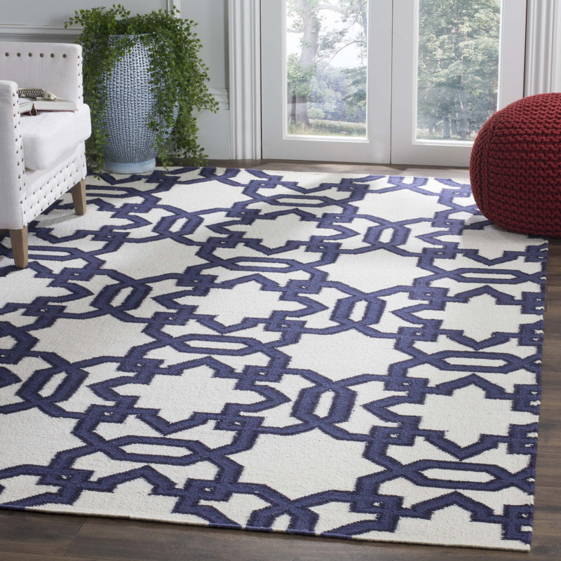Feliciano Geometric Wool Hand Woven 152cm X 244cm Area Rug
