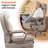Faux Leather Office Chair with Retractable Footrest-1613609947