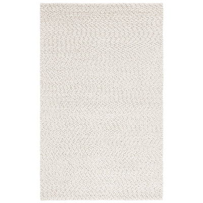 Houghtaling Natura Hand Woven Wool/Viscose/Cotton Rug in Light Beige