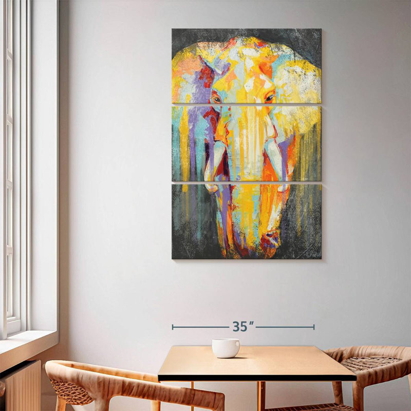Brampt Elephant Paint Drip, 65" H x 42" W