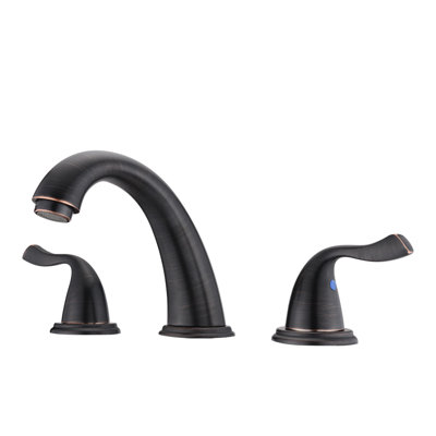 Widespread Bathroom Faucet with Drain Assembly
