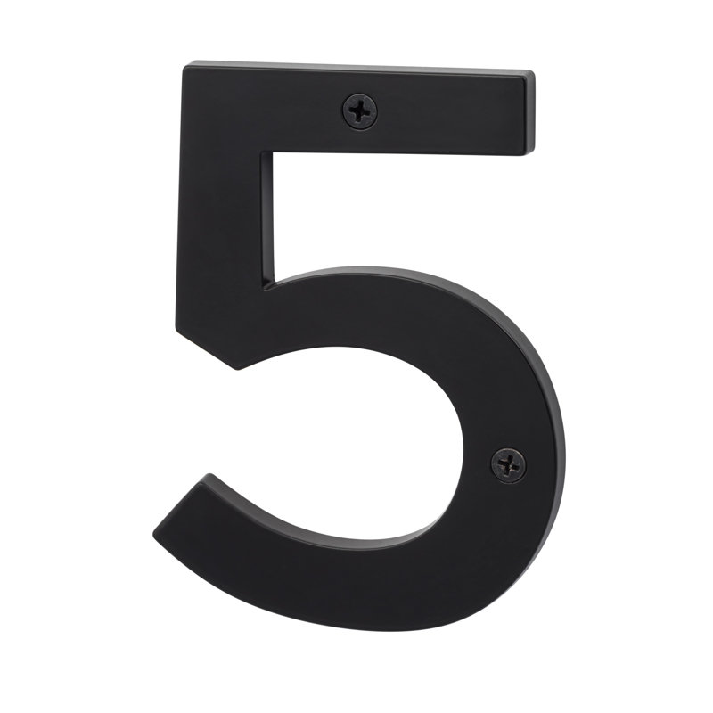 Zinc House Number 5 ", Noir mat, 5