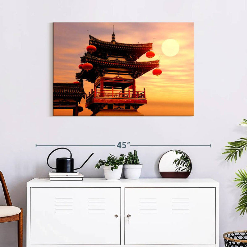 Adella Chinese Temple, 24" H x 36" W