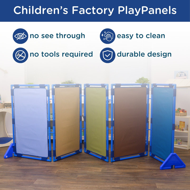 Woodland Earth-Tone Vinyl Folding PlayPanel Set - 5 Panels