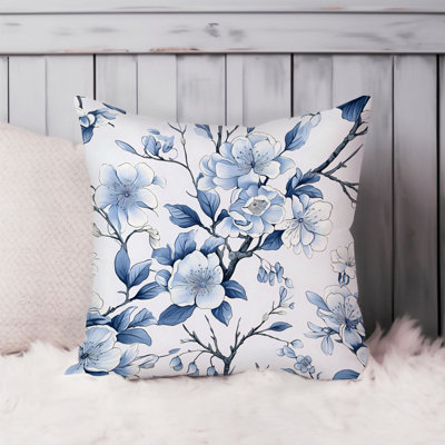 Floral Blue Chinoiserie Floral & Botanical VI Flowers