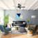 44" Erling 5 - Blade Ceiling Fan with LED Light Kit and Pull Chain