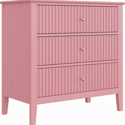 3-Drawer Nightstand, Large Modern Bedroom End Table