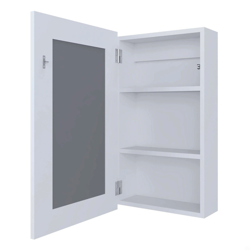Medicine Cabinet With Included Mirror, White