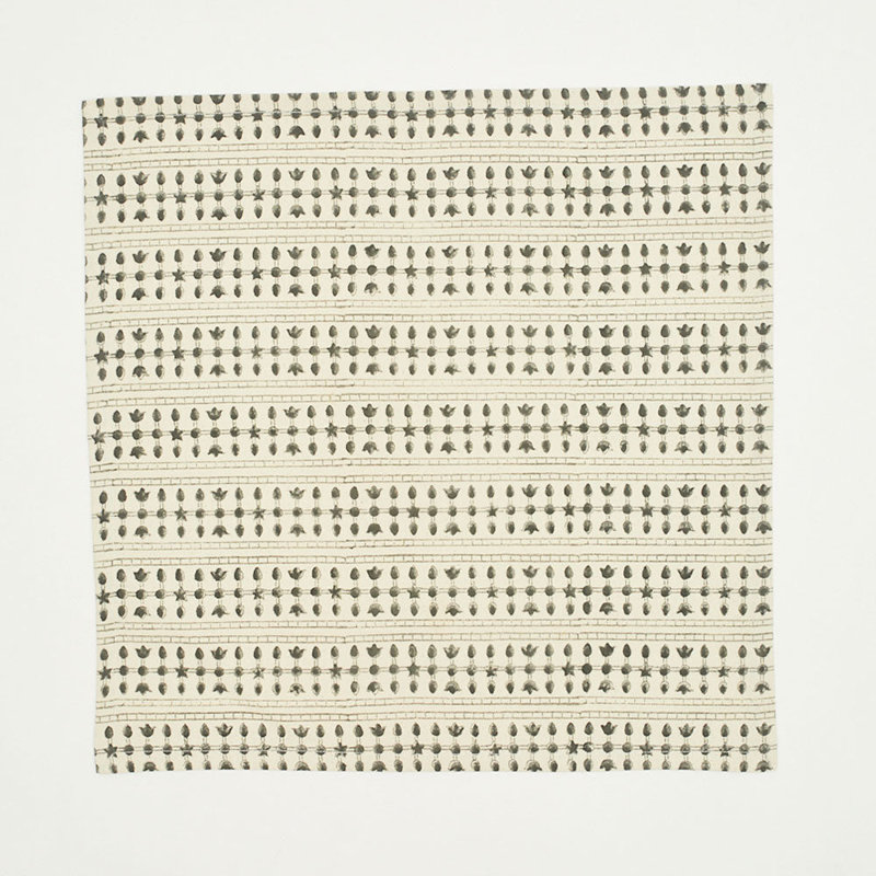 Cotton Twill, Charcoal, 18" Square, Striped