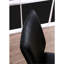 De 2 chaises rembourrées noires, siège en forme de Z et base de salle à manger rembourrée