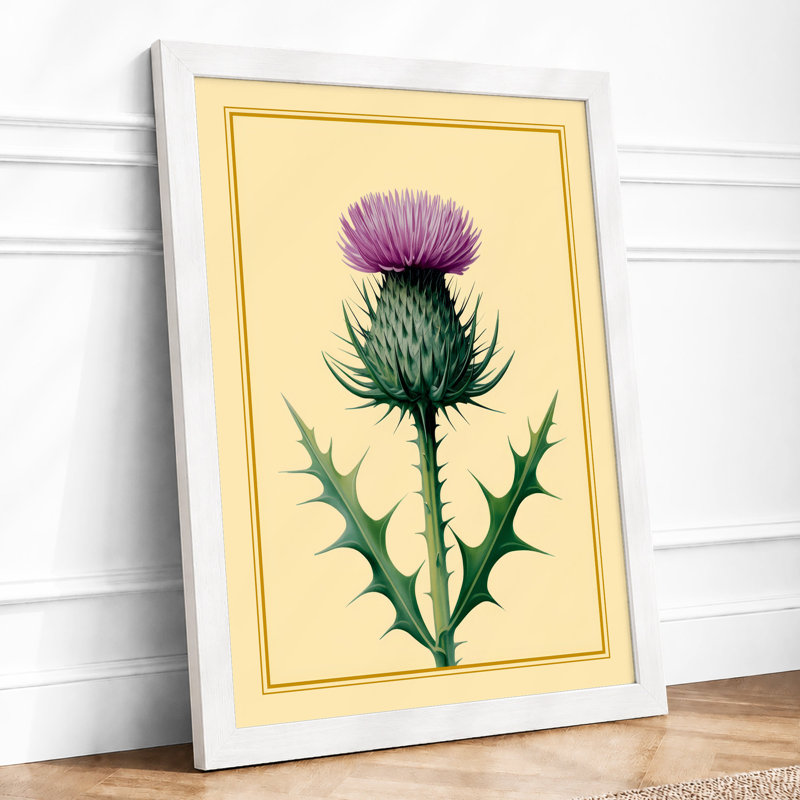 Thistle Study Botanical - Print, A3 - 42.0 x 29.7 cm, White