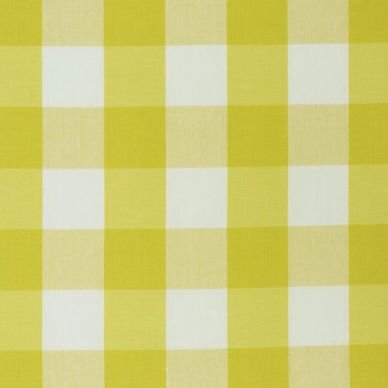 Camden Cotton Check Fabric, Yellow