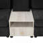 Canapé modulaire de 132,5 po avec accoudoirs de rangement et console centrale pour le salon-114789648