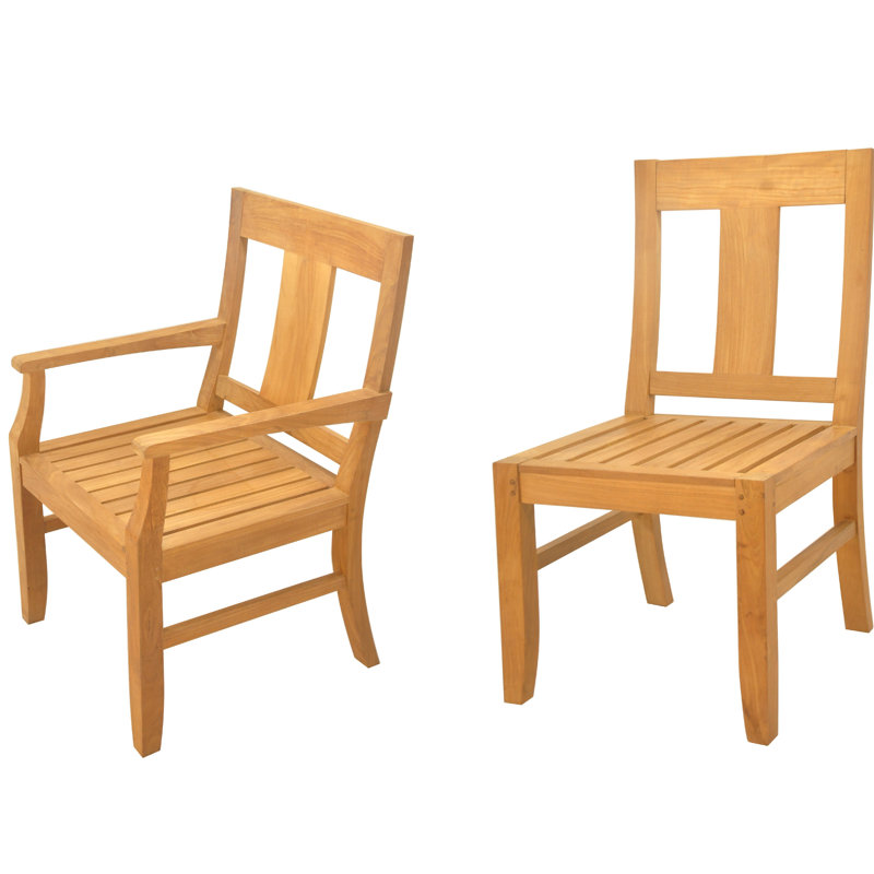 Osborne Outdoor 13 - Piece Teak Dining Set, 30.5" H x 82" L x 40" W, 10