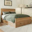 Structure de lit de rangement moderne en bois avec 6 tiroirs et support de plateforme à lattes pour une efficacité optimale de l'espace et la compatibilité du matelas.-625048553