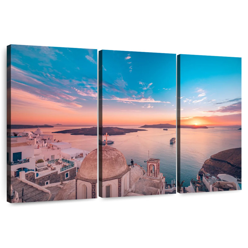 Rorry Santorini Sunset Horizon, 32" H x 50" W