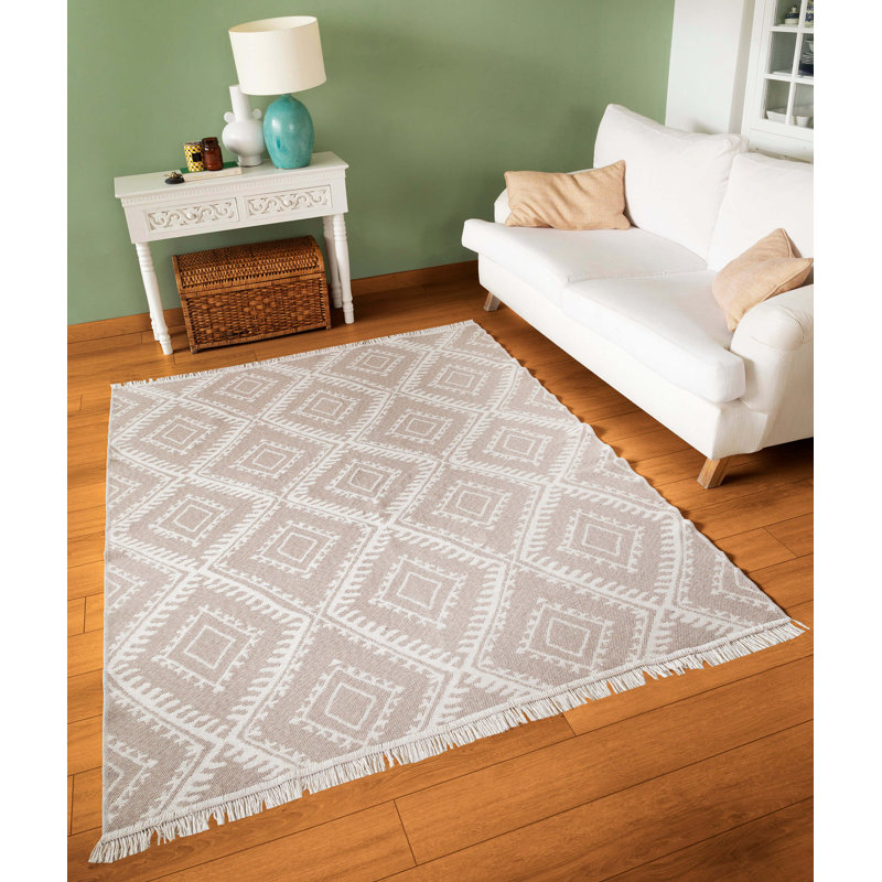 Scalf Cotton Argyle Indoor Rug, Runner 2'8" x 9'11"