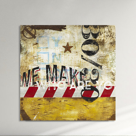 « choices w make » par rodney’s, affiche rétro blanche sur toile tendue, H 48 po x l 48 po x P 1,5 po