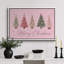 Œuvre d'art de Noël arbre de Noël rose, images de chambre de bébé, impression sur toile encadrée-132863062-132863057