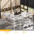 Afjol 47'' L Shaped Desk with Magic Power Outlets, USB Charging Ports and Storage Shelves-826869616