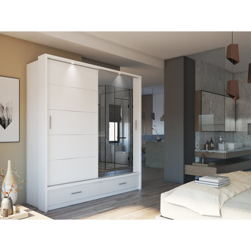 Crestline 2 Door Wardrobe, White