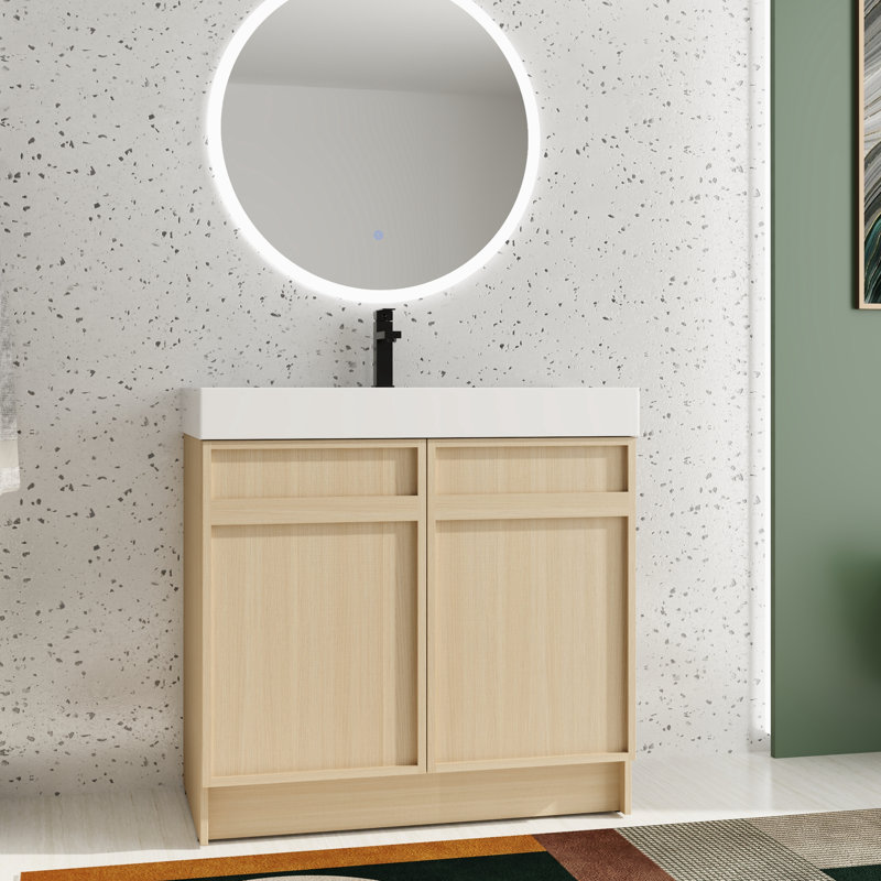 36'' Single Bathroom Vanity with Resin Top