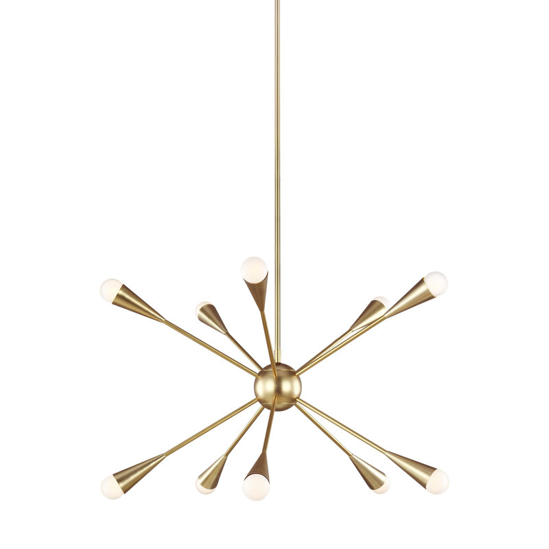 Addley 12-Light Chandelier, Bronze brillant, 10 Lights