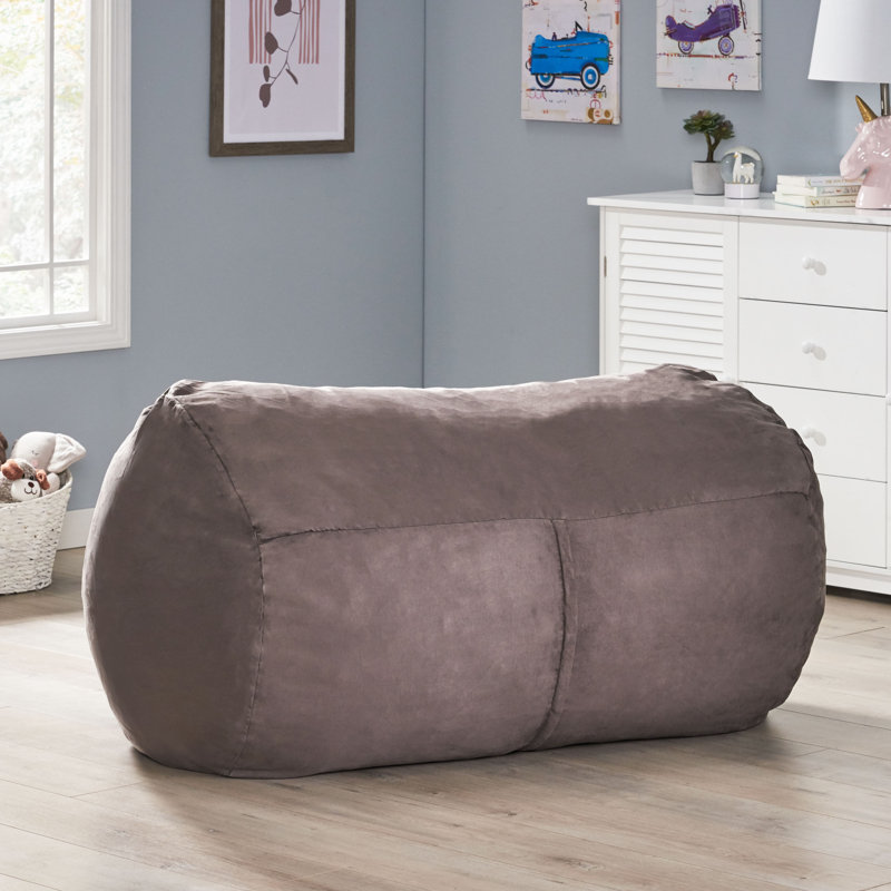 Grand fauteuil à billes et chaise longue, Gris