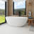 59“ Freestanding Soaking Solid Surface Bathtub