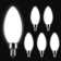 Dimmable LED Chandelier Light Bulbs 5.5W(60W Equiv.) Cool White E12/Candelabra Base