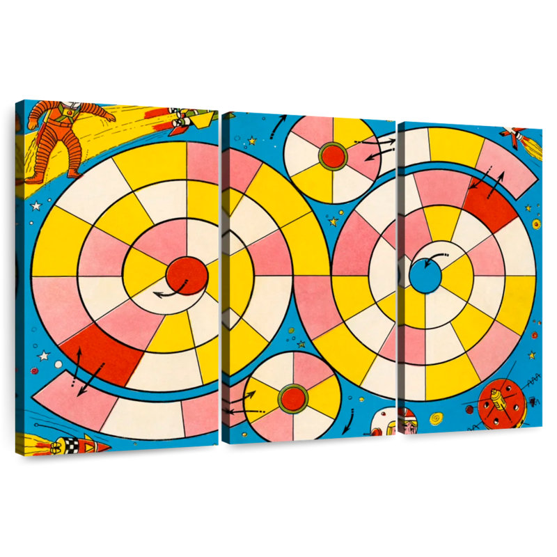 Jeu de société rétro, H 32 po x l 50 po