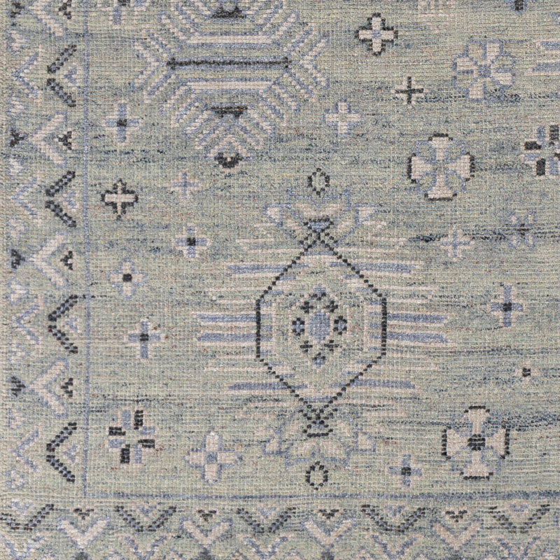 Tapis oriental en denim noué à la main Zekir, Rectangle 2 pi x 3 pi