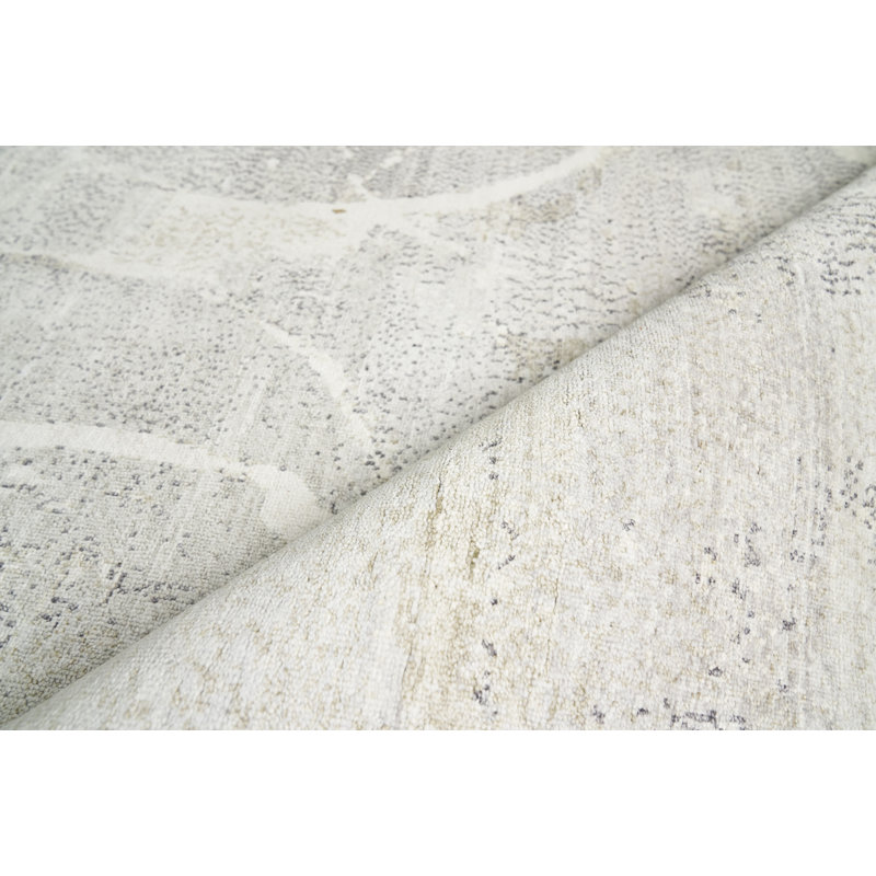Silk Geometric Area Rug, Rectangle 9' x 12'