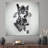 Silver 3D Wall Art featuring Abstract Romantic Couple Hugging on Premium Quality Canvas-2023192991-2023192999-2023192989