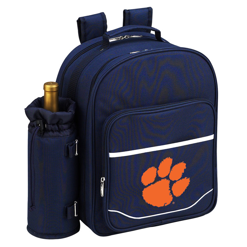 NCAA Clemson Tigers Picnic Backpack  Equipped For Two