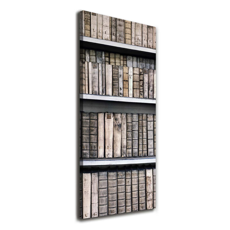 Bookshelf - Wrapped Canvas Print